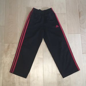 Adidas Boys Black + Red Sweatpants